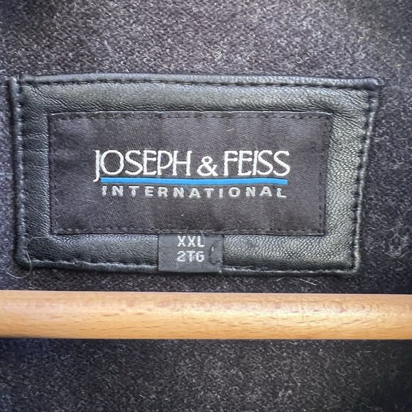 Joseph & Feiss Black Lambskin Leather Jacket Coat XX Large  Zip Front Bomber - Picture 2 of 13
